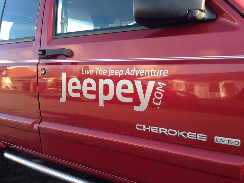 Jeepey Large Silver Sticker